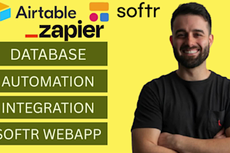 setup airtable airtable database softr website design zapier automation expert