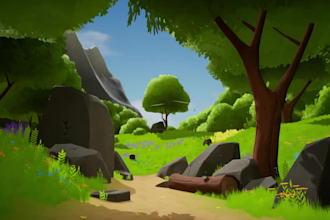model 3d environment, world builder, game ready level design, cinematic scenes