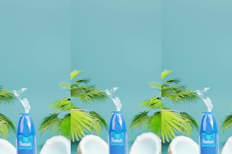 create 3d commercial product realistic animation style