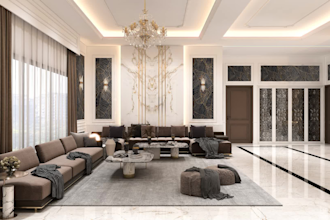create interior design and 3d rendering of apartment house
