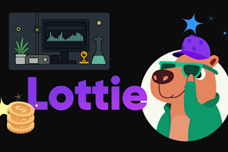 make a lottie animation based on your source vector design