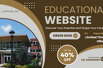 create a responsive elearning or educational website using HTML, CSS, and js