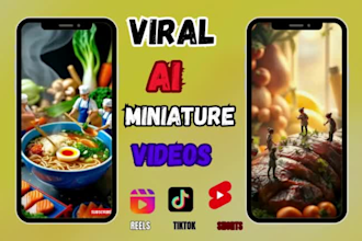 make viral ai miniature shorts for tiktok, reels and youtube