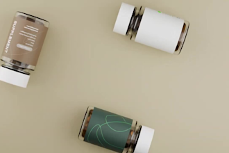 3d supplement animation 3d bottle model 3d serum 3d product explainer video