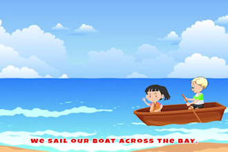 create 2d animation for kids nursery rhymes song,