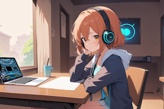 create a lofi loop animation video