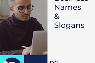 brainstorm business names, slogans and design logo
