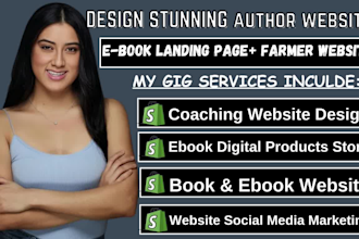wix website design, author website, landing page framer website, ebook website