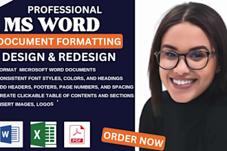 format, redesign, and fix any microsoft word document professionally
