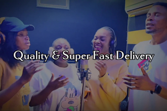 add professional gospel choir, background and vocal harmony