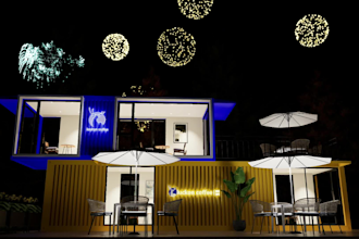 specializing in 3d modeling, rendering, designing container homes, and log cabin