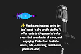 create professional ai voice overs in male, female or cartoon voices