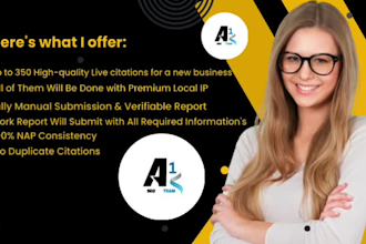 build USA local citations, UK local citations , aus , ca,de , and for countries
