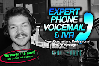 record a professional voicemail or IVR greeting for your business
