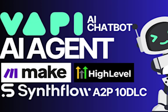 setup vapi ai chatbot gohighlevel voice agent make com synthflow a2p 10dlc