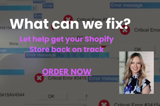 customize any shopify, fix bug in shopify or shopify custom coding