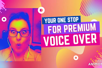 deliver a north american female voice over