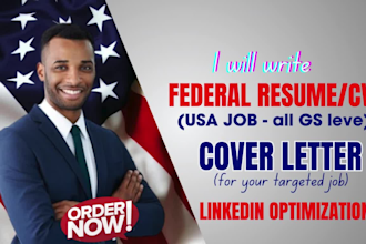 provide federal resume writing for your targeted job, usajobs