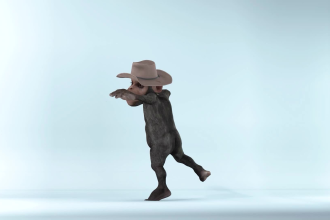 create a dance animation logo featuring this chimp