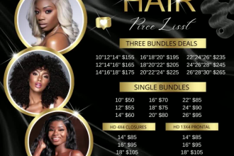 design hair extension and lash extension flyers, spa flyers
