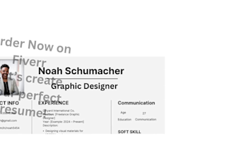 design a professional, modern and ats friendly resume or CV