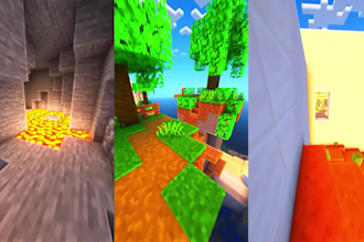 record high quality minecraft parkour video
