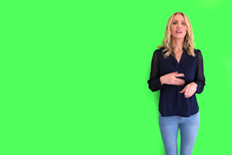 be your enthusiastic presenter with greenscreen