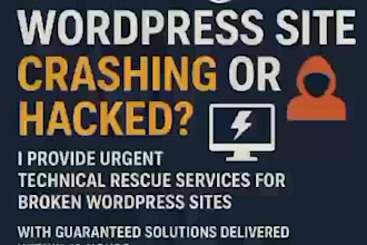 fix your wordpress website broken,slow or hacked in 24 hours