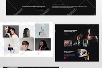 design a professional photography or videography portfolio website with booking