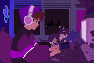 create 2d animation videos, lofi loop, animated gif, explainer videos