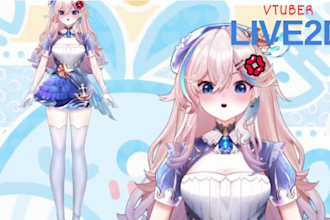 design and rig live 2d vtuber model 2d vtuber model vtuber commission 2d avatar