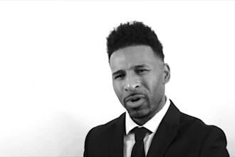 do a serious black and white commercial