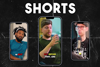 do video editing for youtube shorts, instagram reels and tiktok short form video