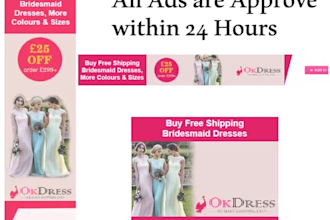 design and create 6 HTML5 banners for google remarketing