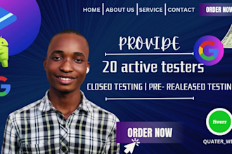 provide 20 testers google play closed testing with free bug report, closed test