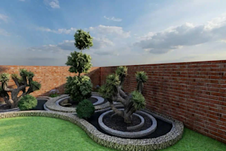 3d design your garden, backyard, patio, landscape and do realistic renders