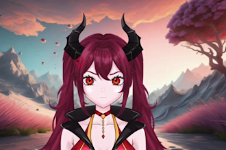design and rig live 2d vtuber model 2d vtuber model vtuber commission 2d anime