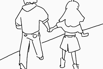 create 2d line art animation, frame by frame animation