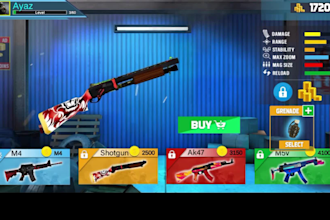 do creative ui ux 2d game graphics and 3d game ui design