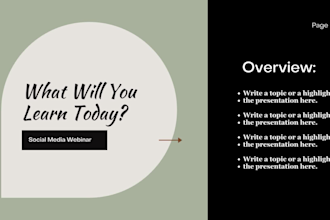 design professional webinar presentation slides for online training events