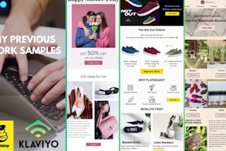 design stunning mailchimp, klaviyo email template newsletter