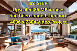 animate your ai image upscale the video to 4k slow it down, etc