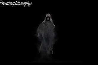 make a grim horror animation and intro for youtube