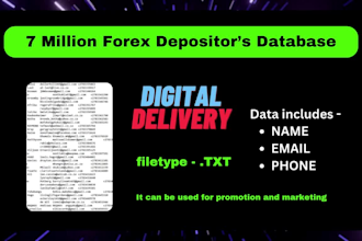 provide forex depositors data for your marketing campaigns
