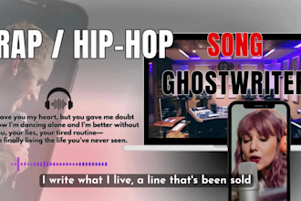 ghostwrite song, rap or hip hop song with fire lyrics