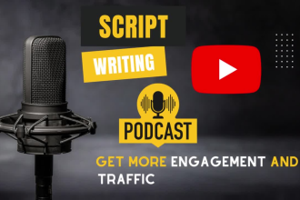 research and write podcast script for hire