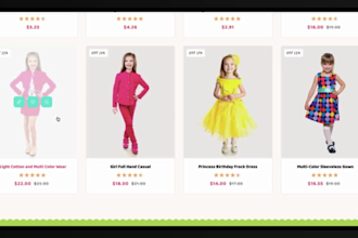 design kids clothing shopify store, baby clothing website, kids clothing store