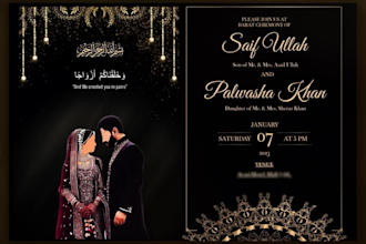 design a viral animated wedding invitation video