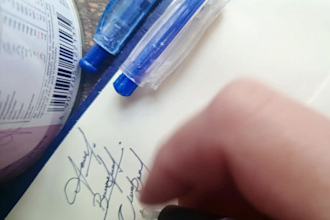 create handwritten personal signature, calligraphy