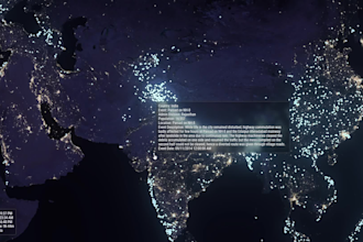 develop a data visualization web app with three js